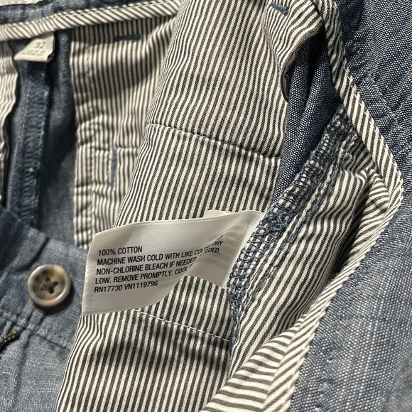 Men's 9" Slim Fit Flat Front Chino Shorts - Goodfellow & Co Calm Blue 32 *L05 - Picture 5 of 7